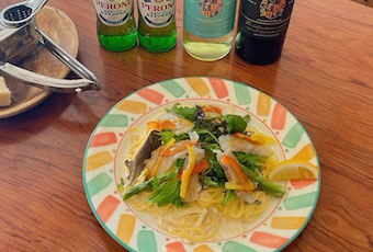 茹で上げ生パスタ&ステーキバル　ボーノ.ソリッソ-敦賀真鯛と生野菜のクリームパスタ 